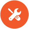 Crossed spanner and screwdriver icon
